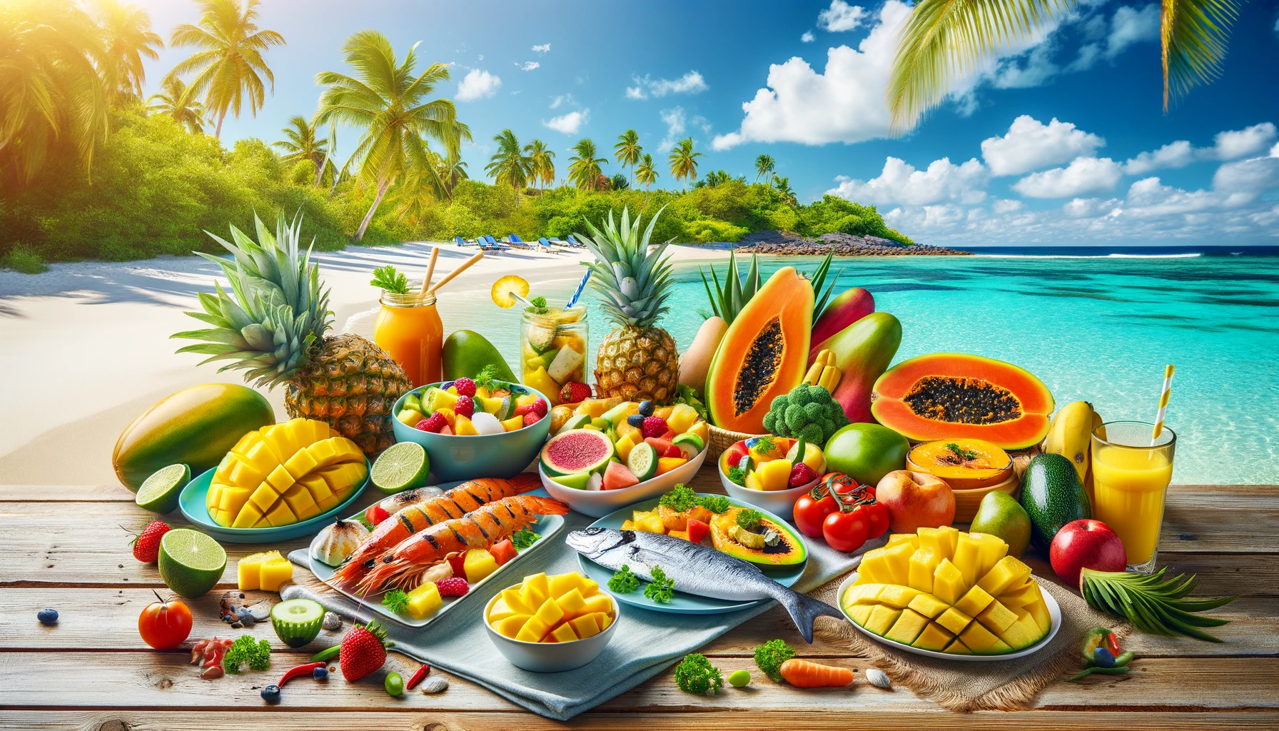 Caribbean Clean Eating Tropical Fruits and Seafood for Weight Loss